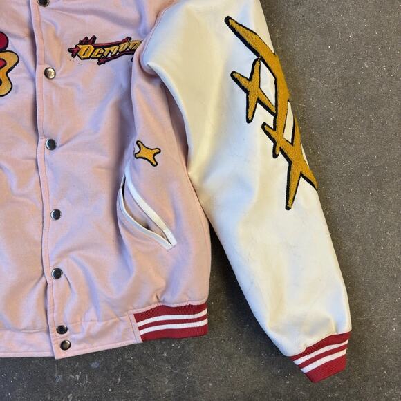 Demons Basement Sailor Moon Varsity Jacket Embroidered Pink Varsity Size Small - Picture 4 of 7